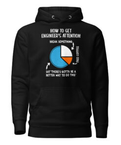 Funny Engineer Hoodie | How To Get An Engineer’s Attention | Engineering Student Gift TeesParadise