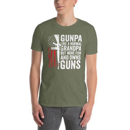 Gunpa Like A Normal Grandpa But More Fun And Owns Guns T-Shirt - Image 6