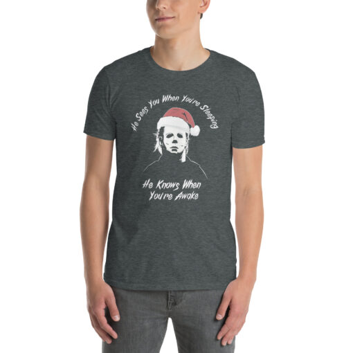 Michael Myers Holiday Horror Christmas T-Shirt - Image 3
