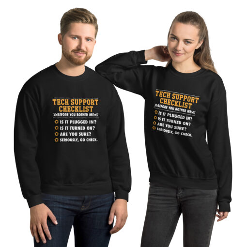 Funny Tech Support Checklist Sweatshirt-Helpdesk Sysadmin Gift -Tech Computer Geek gifts - Image 4
