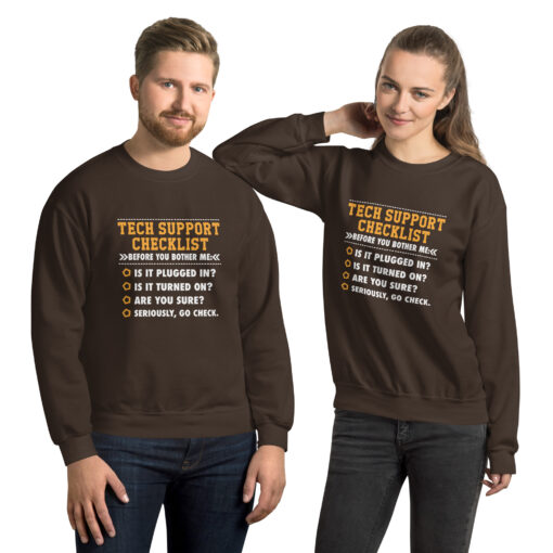 Funny Tech Support Checklist Sweatshirt-Helpdesk Sysadmin Gift -Tech Computer Geek gifts - Image 6