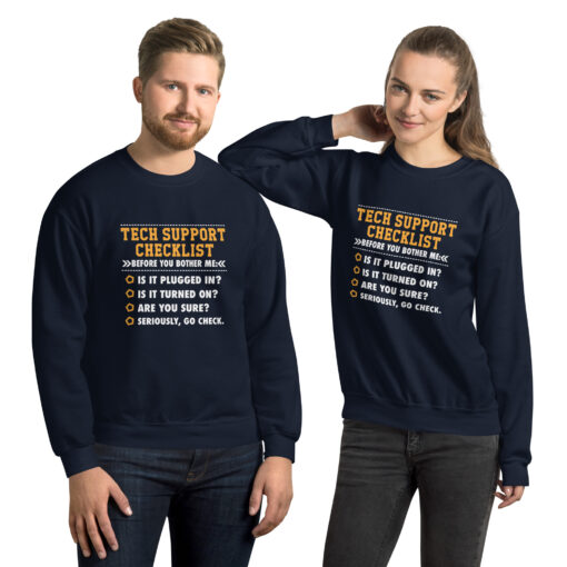 Funny Tech Support Checklist Sweatshirt-Helpdesk Sysadmin Gift -Tech Computer Geek gifts - Image 5