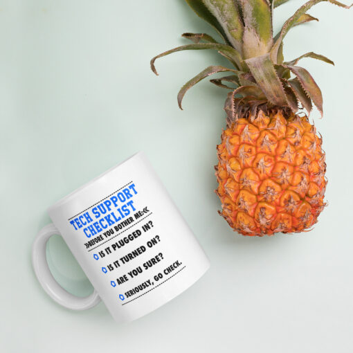 Funny Helpdesk Tech Support Sysadmin Checklist Mug -- Sysadmin Gifts Mug -- Computer geek gifts Mug - Image 4