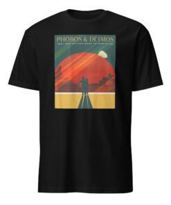 Retro Space Poster T-Shirt – Vintage Mars Travel Tee | Space Travel Shirt Cuccico