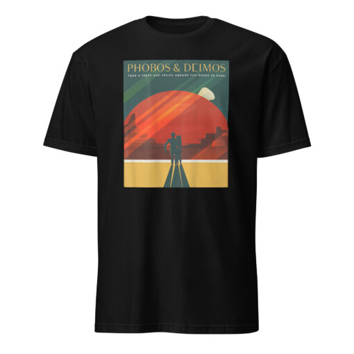 Retro Space Poster T-Shirt – Vintage Mars Travel Tee | Space Travel Shirt Cuccico