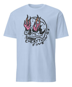 Everything is Fine Shirt – Retro Grunge Skull Tee | Skeleton Festival Shirt Cuccico