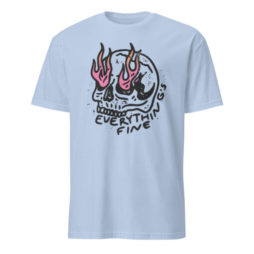 Everything is Fine Shirt – Retro Grunge Skull Tee | Skeleton Festival Shirt Cuccico - Image 4