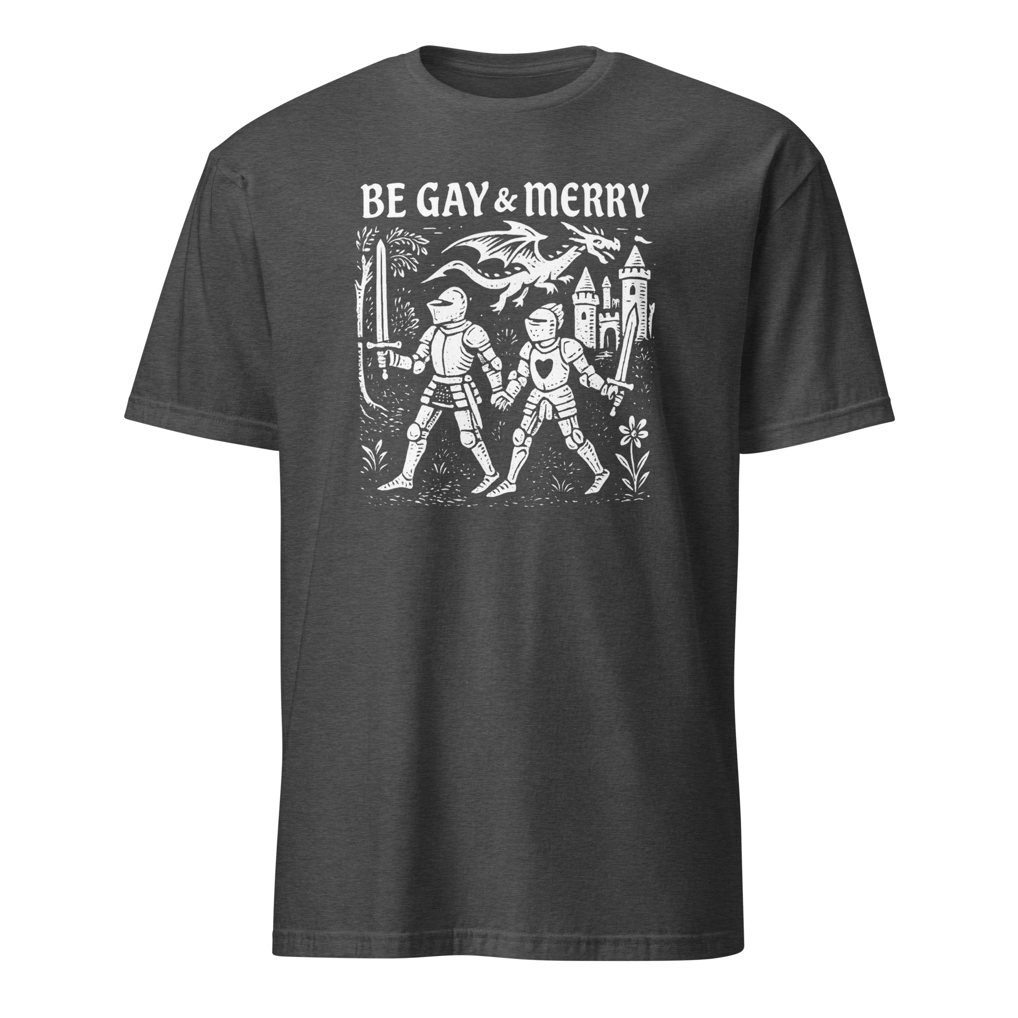 Be Gay & Merry Medieval Fantasy LGBTQ Tee | Castle Dragon Pride – Cuccico 6 Be Gay & Merry Medieval Fantasy LGBTQ Tee | Castle Dragon Pride – Cuccico - Image 6