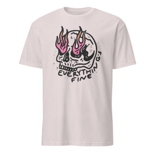 Everything is Fine Shirt – Retro Grunge Skull Tee | Skeleton Festival Shirt Cuccico - Image 6