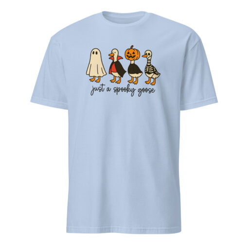 Just a Spooky Goose Graphic Tee – Cute Horror Halloween Shirt | Cuccico - Image 3
