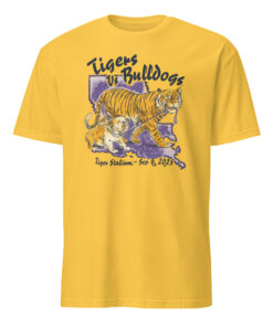 Alternative view of LSU Tigers vs Bulldogs Tiger Stadium Sep 6 2025 T-Shirt | Cuccico