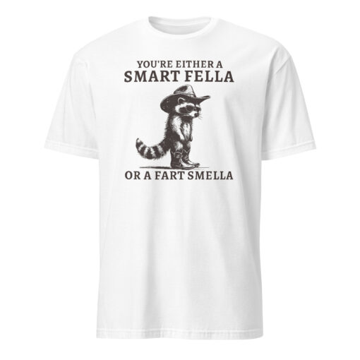 Smart Fella or Fart Smella Retro Raccoon Shirt | Funny Vintage T-shirt | 90s Washed Shirt – Cuccico - Image 8