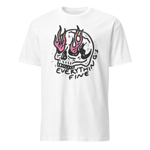 Everything is Fine Shirt – Retro Grunge Skull Tee | Skeleton Festival Shirt Cuccico - Image 9