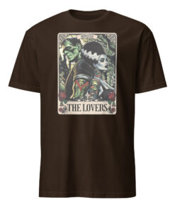 The Monster Frankenstein And Bride The Lovers Tarot Card T-Shirt
