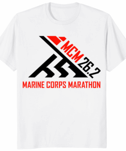 2018 Marine Corps Marathon Shirt in white
