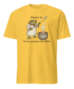 Alternative view of That’s It You’re Going in the Soup T-Shirt – Funny Frog Meme Tee | Cuccico