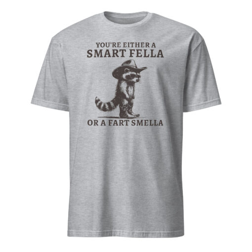 Smart Fella or Fart Smella Retro Raccoon Shirt | Funny Vintage T-shirt | 90s Washed Shirt – Cuccico - Image 4