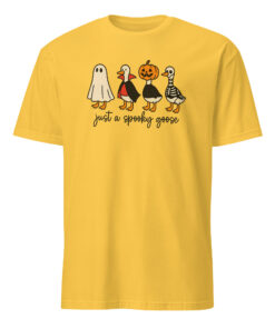Alternative view of Just a Spooky Goose Graphic Tee – Cute Horror Halloween Shirt | Cuccico
