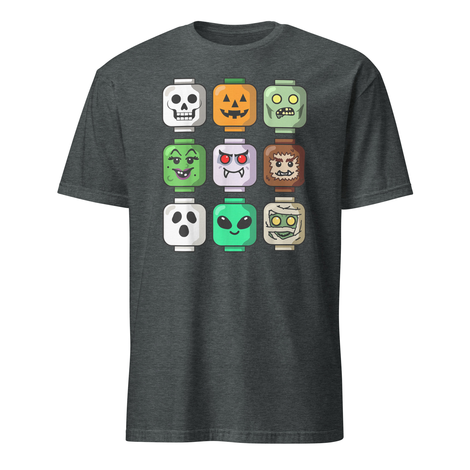 Halloween Building Brick Head Pumpkin Ghost Zombie Boys T-Shirt 4 Halloween Building Brick Head Pumpkin Ghost Zombie Boys T-Shirt - Image 4