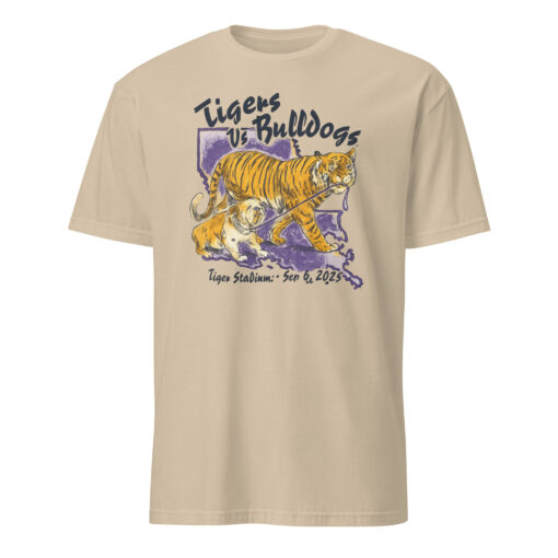 LSU Tigers vs Bulldogs Tiger Stadium Sep 6 2025 T-Shirt | Cuccico