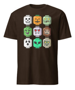Halloween Building Brick Head Pumpkin Ghost Zombie Boys T-Shirt 10 Halloween Building Brick Head Pumpkin Ghost Zombie Boys T-Shirt