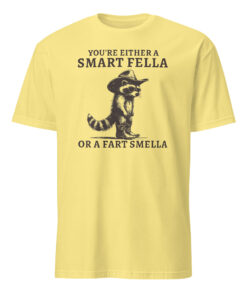 Smart Fella or Fart Smella Retro Raccoon Shirt | Funny Vintage T-shirt | 90s Washed Shirt – Cuccico