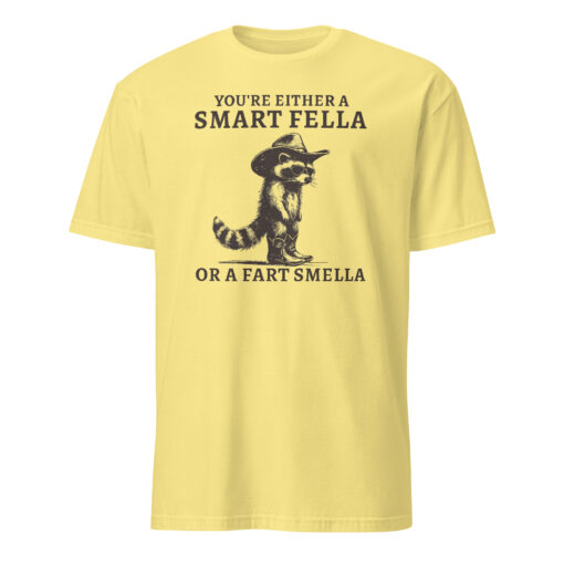 Smart Fella or Fart Smella Retro Raccoon Shirt | Funny Vintage T-shirt | 90s Washed Shirt – Cuccico - Image 6