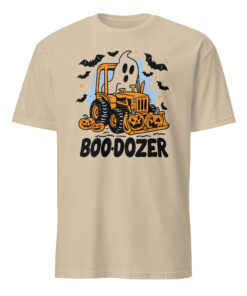 Funny Halloween Construction T Shirt | Boo-Dozer Toddler Graphic Tee | Cute Bulldozer Halloween Shirt - Cuccico