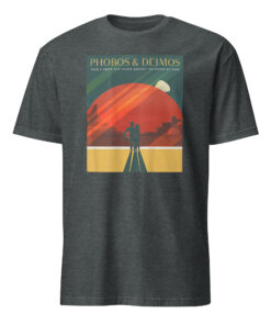 Retro Space Poster T-Shirt – Vintage Mars Travel Tee | Space Travel Shirt Cuccico