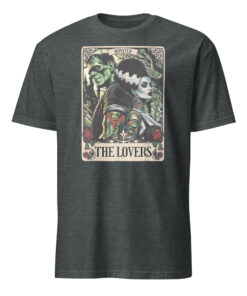 The Monster Frankenstein And Bride The Lovers Tarot Card T-Shirt