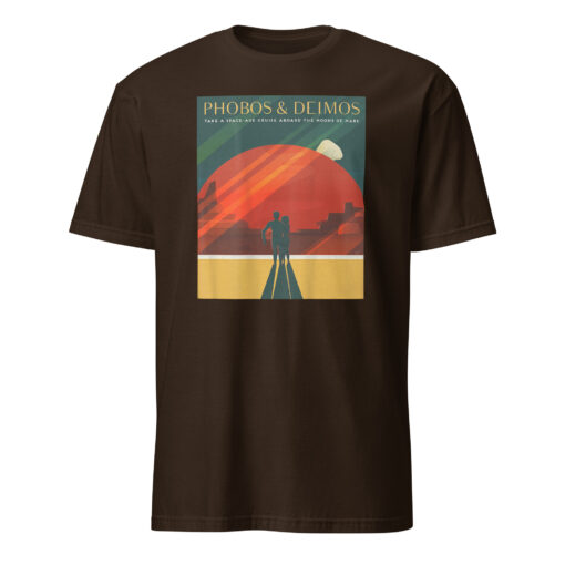Retro Space Poster T-Shirt – Vintage Mars Travel Tee | Space Travel Shirt Cuccico - Image 3