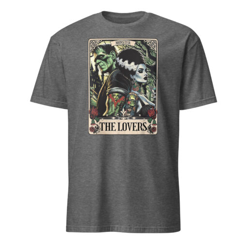The Monster Frankenstein And Bride The Lovers Tarot Card T-Shirt - Image 7