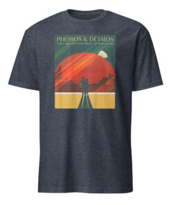 Retro Space Poster T-Shirt – Vintage Mars Travel Tee | Space Travel Shirt Cuccico