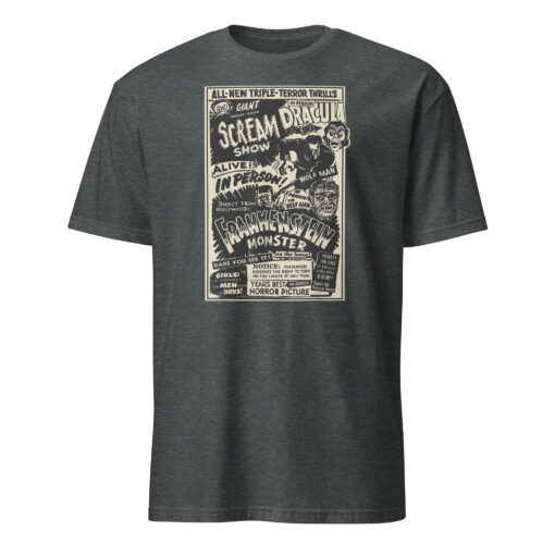 Horror Movie Monster Mummy Dracula Werewolf Frankenstein T-Shirt - Image 4