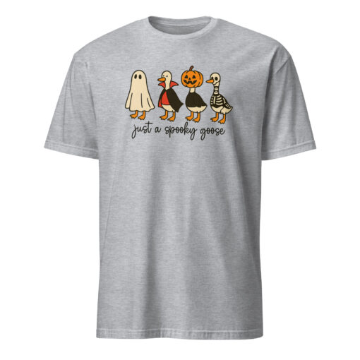 Just a Spooky Goose Graphic Tee – Cute Horror Halloween Shirt | Cuccico - Image 4