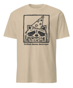 Grilled Cheese Destroyer Raccoon – Funny Party Animal Graphic Tee | Cuccico