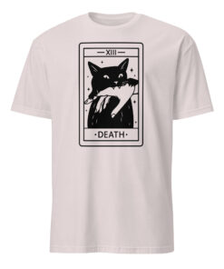 Tarot Card Black Cat Shirt – Tarot Death T-Shirt | Halloween Black Cat Shirt Cuccico