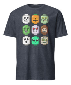 Halloween Building Brick Head Pumpkin Ghost Zombie Boys T-Shirt 12 Halloween Building Brick Head Pumpkin Ghost Zombie Boys T-Shirt