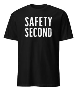 Safety Second Tee by Go Fast Don’t Die – Wyatt’s Black Safety Tee | The Runarounds Band Merch Cuccico