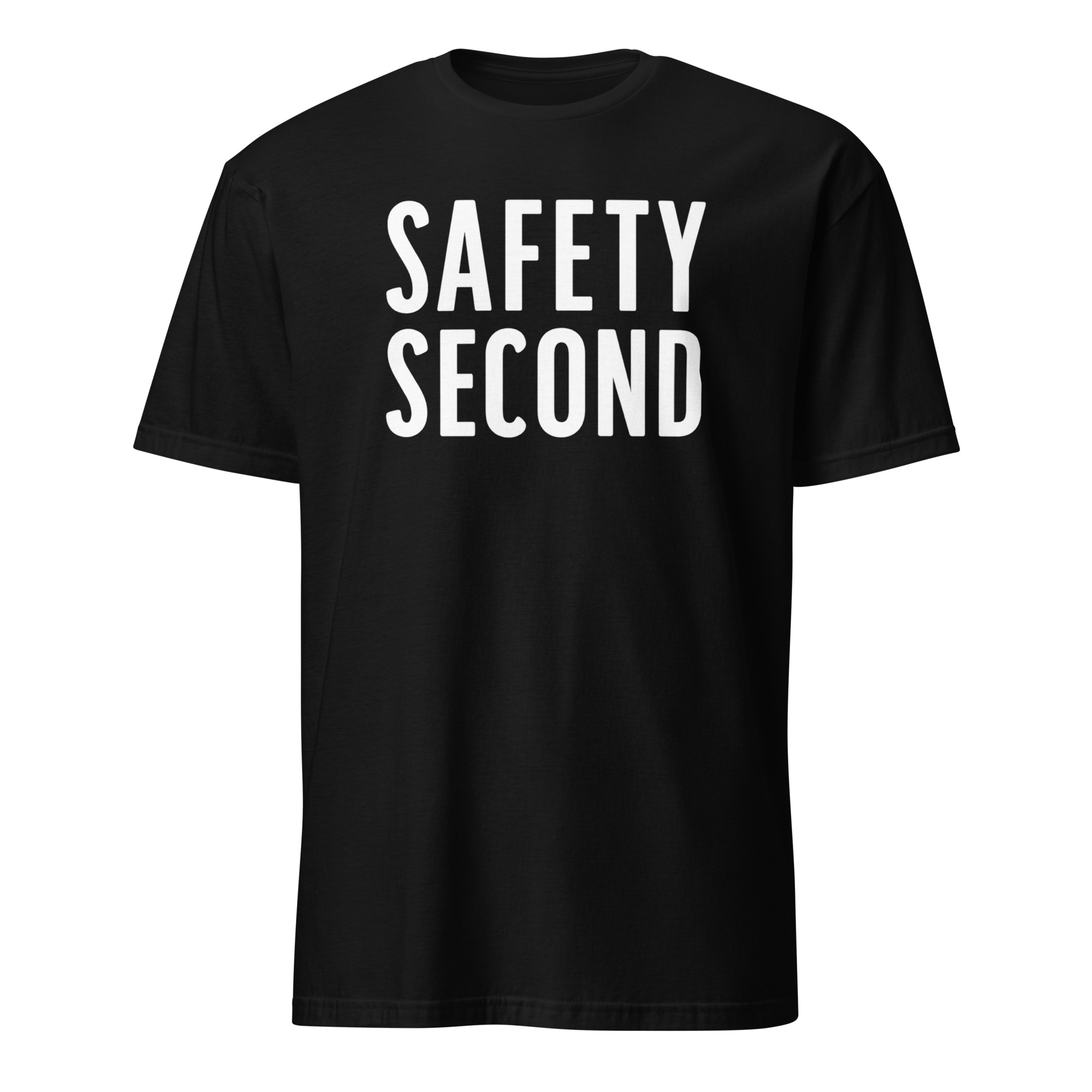 Safety Second Tee by Go Fast Don’t Die – Wyatt’s Black Safety Tee | The Runarounds Band Merch Cuccico 1 Safety Second Tee by Go Fast Don’t Die – Wyatt’s Black Safety Tee | The Runarounds Band Merch Cuccico