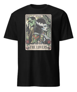 The Monster Frankenstein And Bride The Lovers Tarot Card T-Shirt