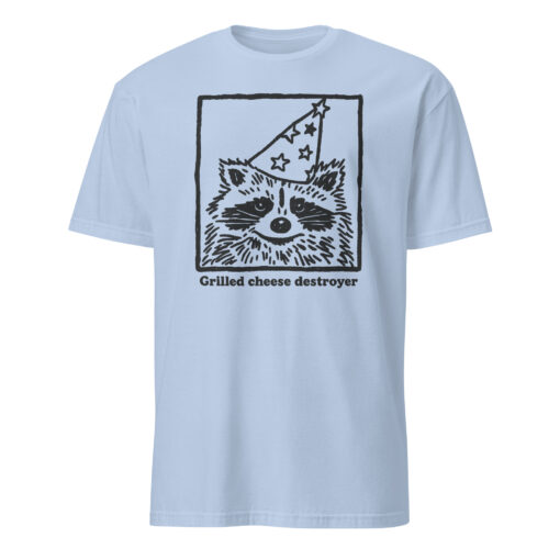 Grilled Cheese Destroyer Raccoon – Funny Party Animal Graphic Tee | Cuccico - Image 3