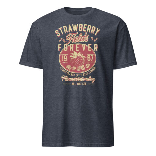 Vintage Retro Beatles "Strawberry Fields Forever" Oversized Band Tee | Old School Cool Cuccico - Image 4