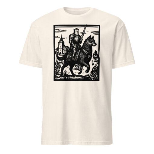 Knight Cat Rider Vintage T-Shirt – Retro 90s Medieval Cat Tee | Grimdark Fairycore – Cuccico - Image 7