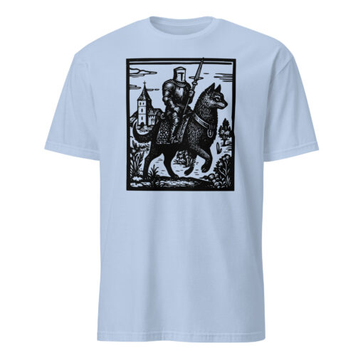 Knight Cat Rider Vintage T-Shirt – Retro 90s Medieval Cat Tee | Grimdark Fairycore – Cuccico - Image 3