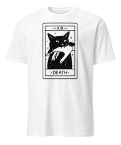 Tarot Card Black Cat Shirt – Tarot Death T-Shirt | Halloween Black Cat Shirt Cuccico