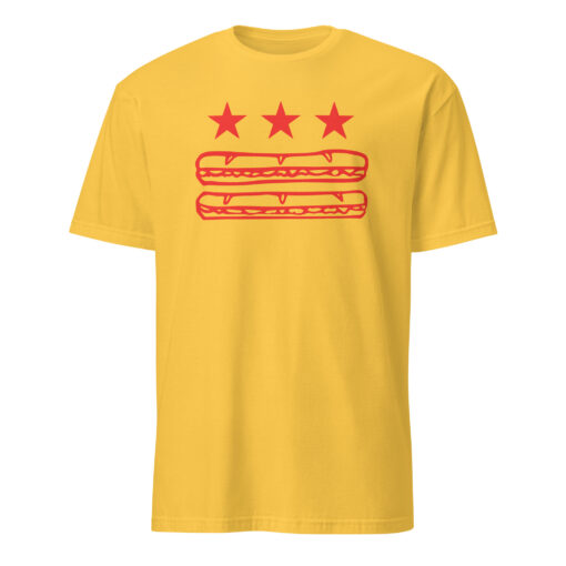 Washington DC Foodie Protest Tee – Sandwich Guy Parody Shirt | DC Flag Sub Design Cuccico - Image 2