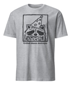 Grilled Cheese Destroyer Raccoon – Funny Party Animal Graphic Tee | Cuccico