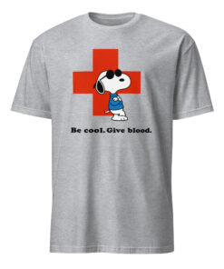 Alternative view of Be Cool Give Blood Snoopy Shirt – Snoopy Joe Cool Red Cross Tee | Peanuts Blood Donation T-Shirt Cuccico