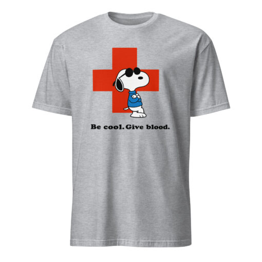 Be Cool Give Blood Snoopy Shirt – Snoopy Joe Cool Red Cross Tee | Peanuts Blood Donation T-Shirt Cuccico - Image 2